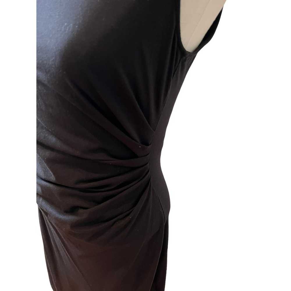 Theory black ruched knit sleeveless bodycon dress… - image 8