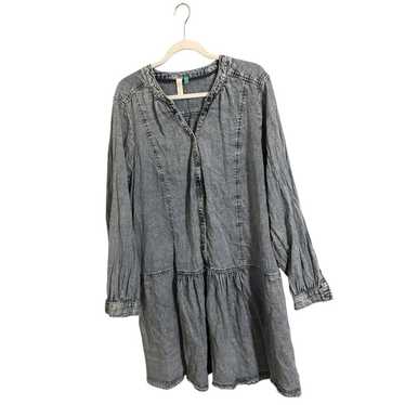 Anthropologie Pilcro Lorelai Tunic Acid Wash Deni… - image 1