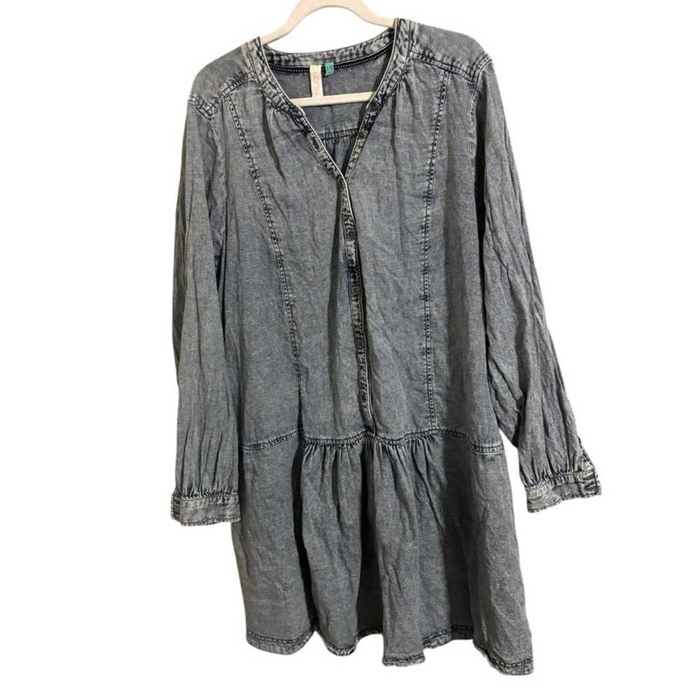 Anthropologie Pilcro Lorelai Tunic Acid Wash Deni… - image 2