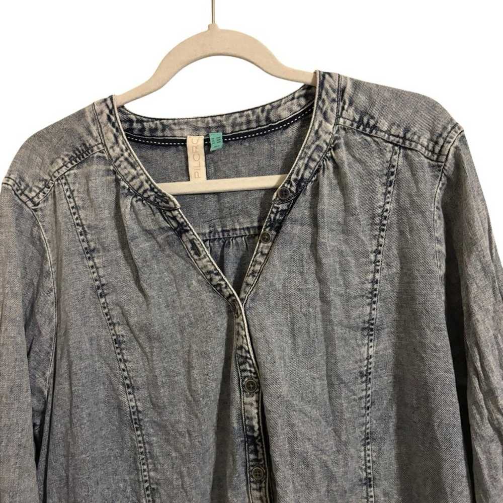 Anthropologie Pilcro Lorelai Tunic Acid Wash Deni… - image 4