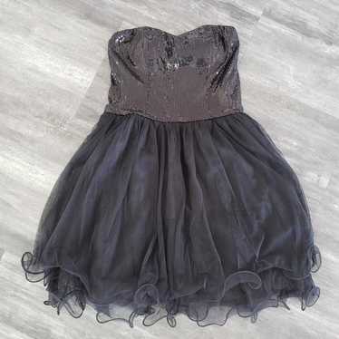 Black Sequined F21 Dressy Tulle Mini