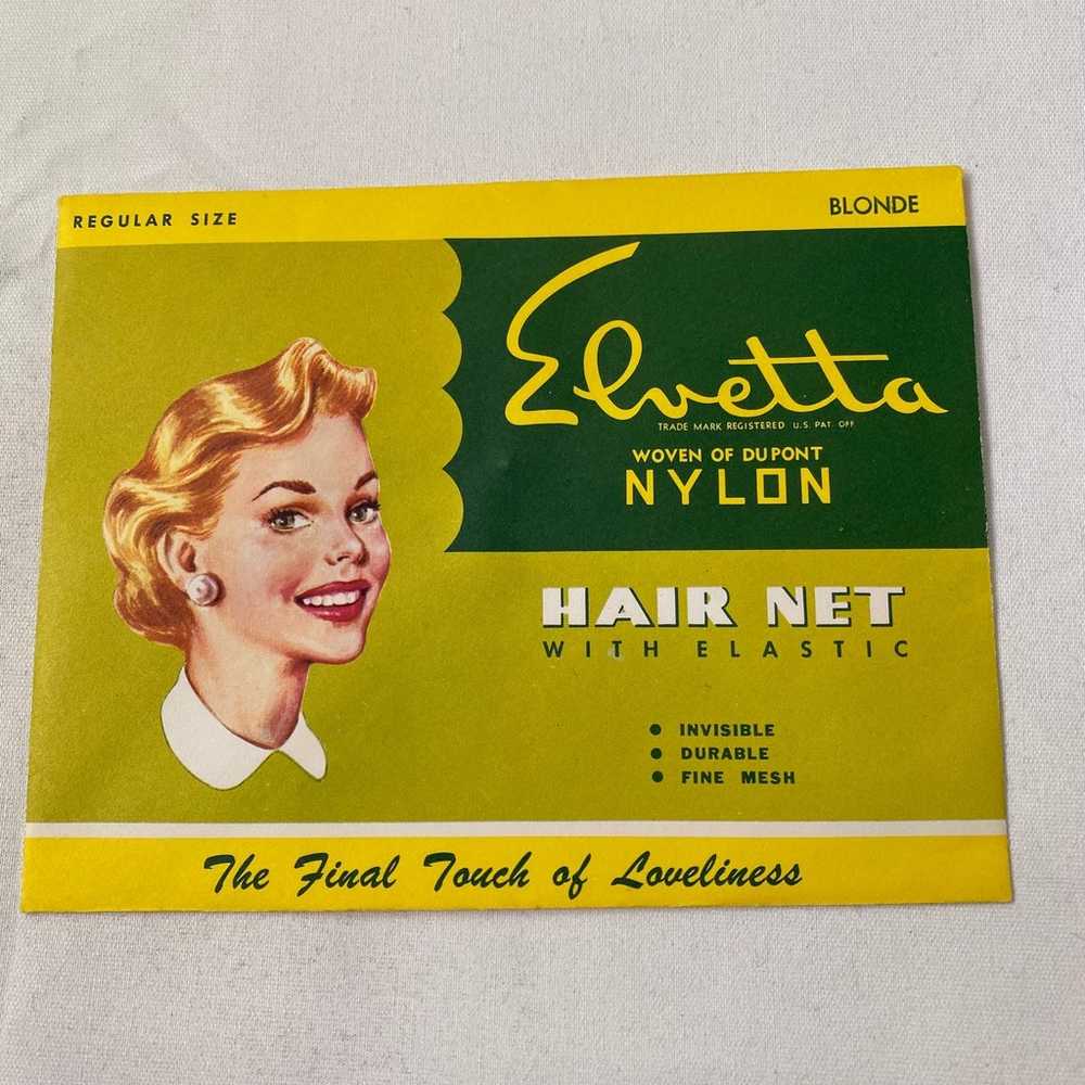 Vintage hair nets Elvetta nylon hair net with ela… - image 3