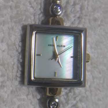 Anne Kline Dress Watch MOP Dial Silver Rectangle B