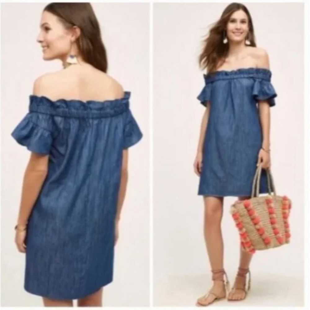 Anthropologie Corey Lynn Calter chambray off shou… - image 1