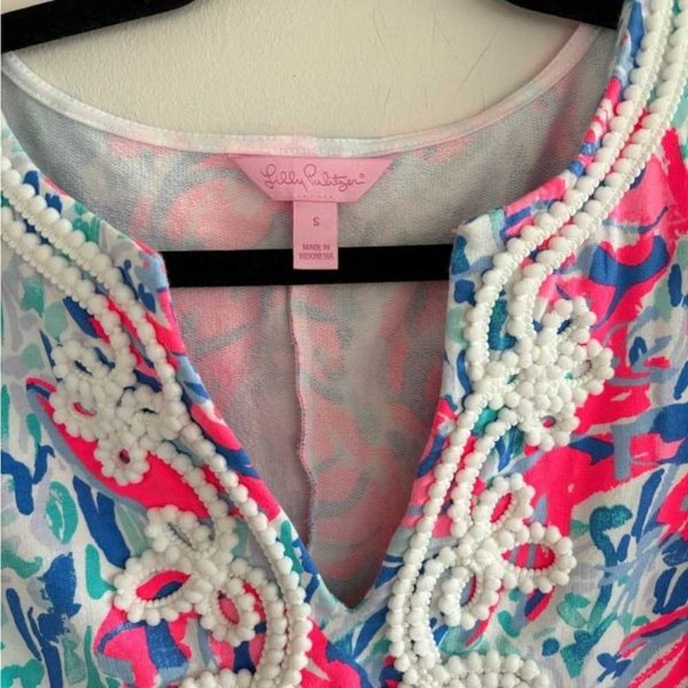 Lilly Pulitzer Small Pink Blue Sleeveless Mini Dr… - image 3