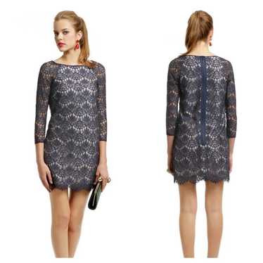 Tibi Babbet Dress Lace Mini Shift 3/4 Sleeve Part… - image 1