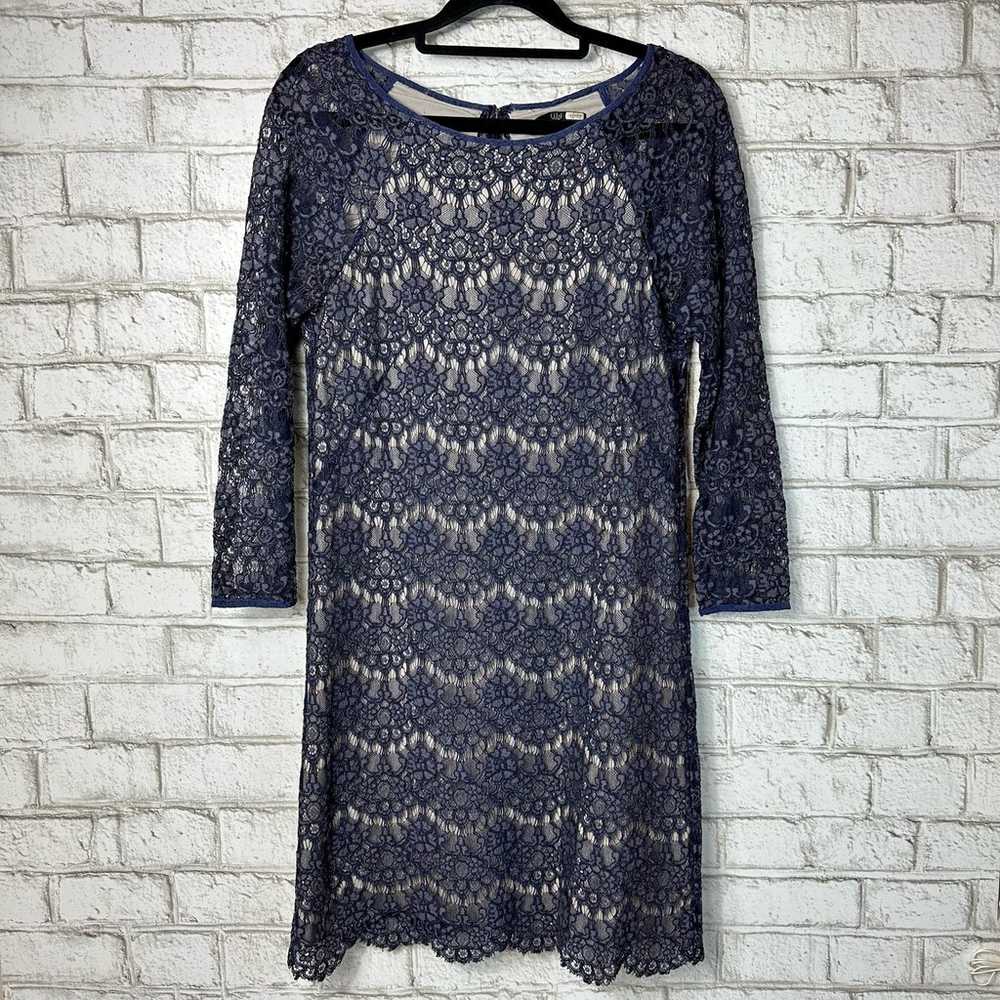 Tibi Babbet Dress Lace Mini Shift 3/4 Sleeve Part… - image 2