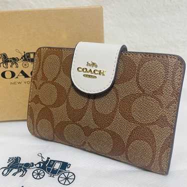 【Superb Quality】 COACH Bifold Wallet Signature Wal