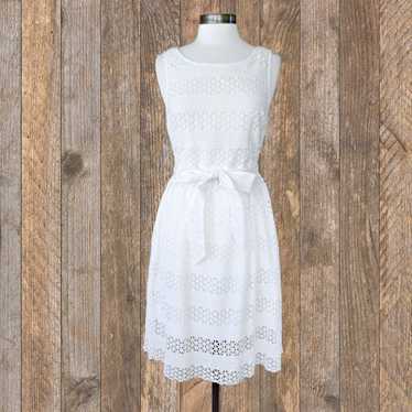 Garnett Hill White Lace Summer Sun Dress Size 8 Sl