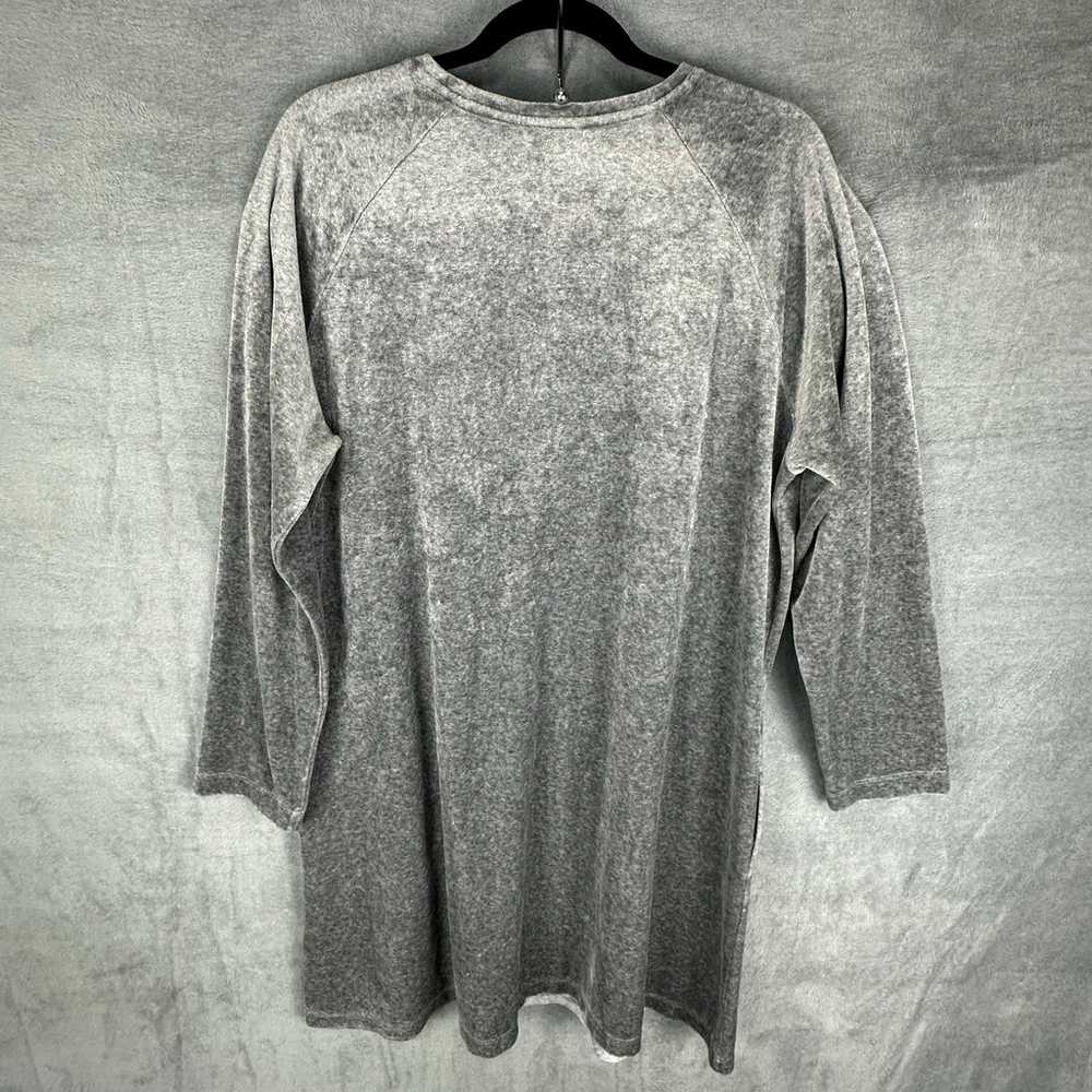 J Jill Purejill Dress Womens Extra Large Gray Vel… - image 8