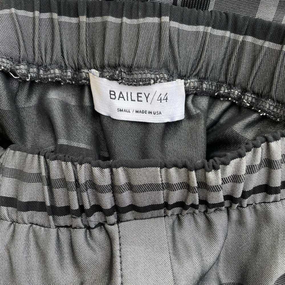 Bailey 44 Off Shoulder Stripe Dress S Silver Black - image 6