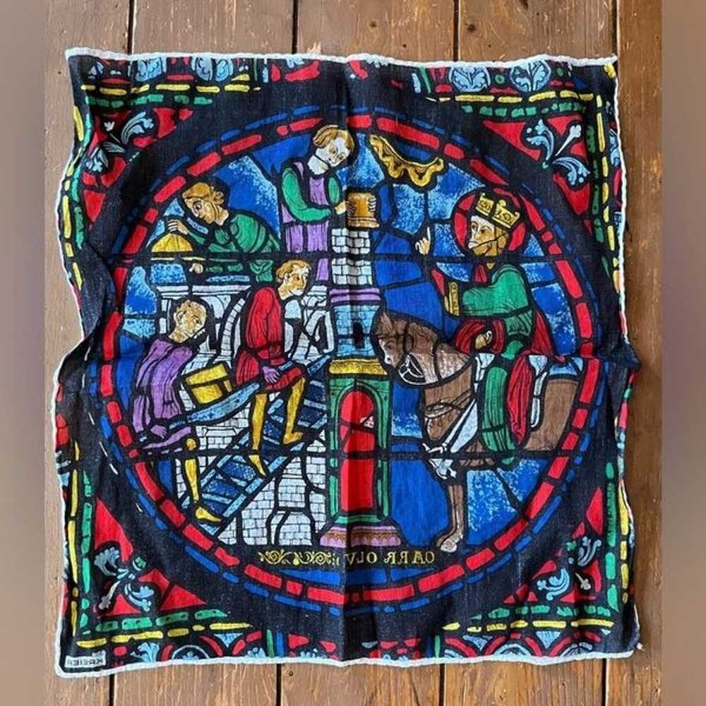 Kreier Medieval Knight Stainglass Hankerchief - image 5