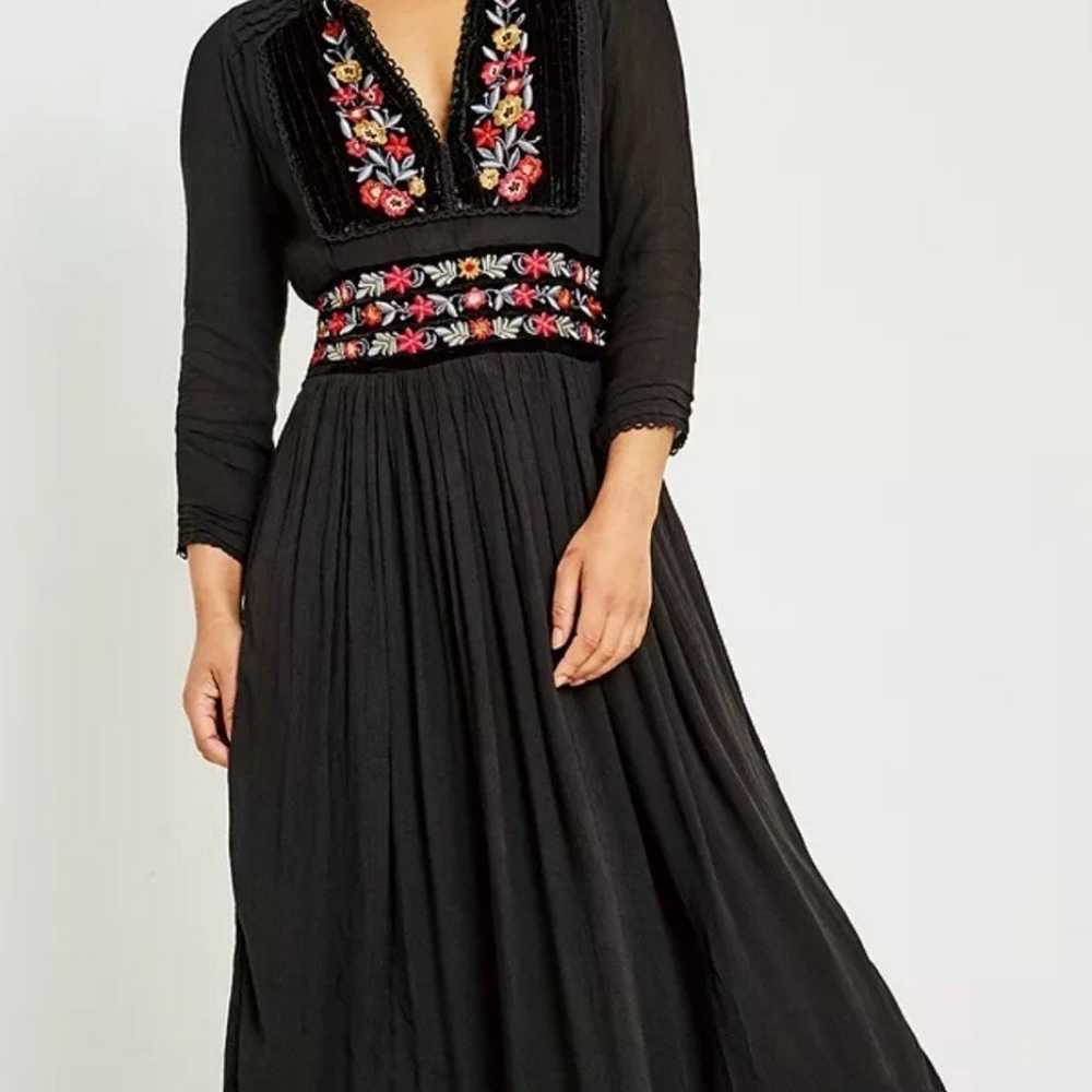 Authentic Free People Dress Small Embroidered Flo… - image 2