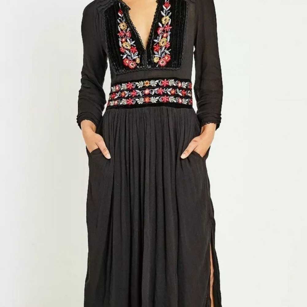 Authentic Free People Dress Small Embroidered Flo… - image 3