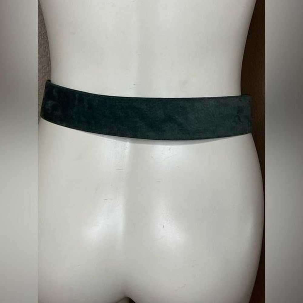 Vintage Genuine leather green belt - image 2