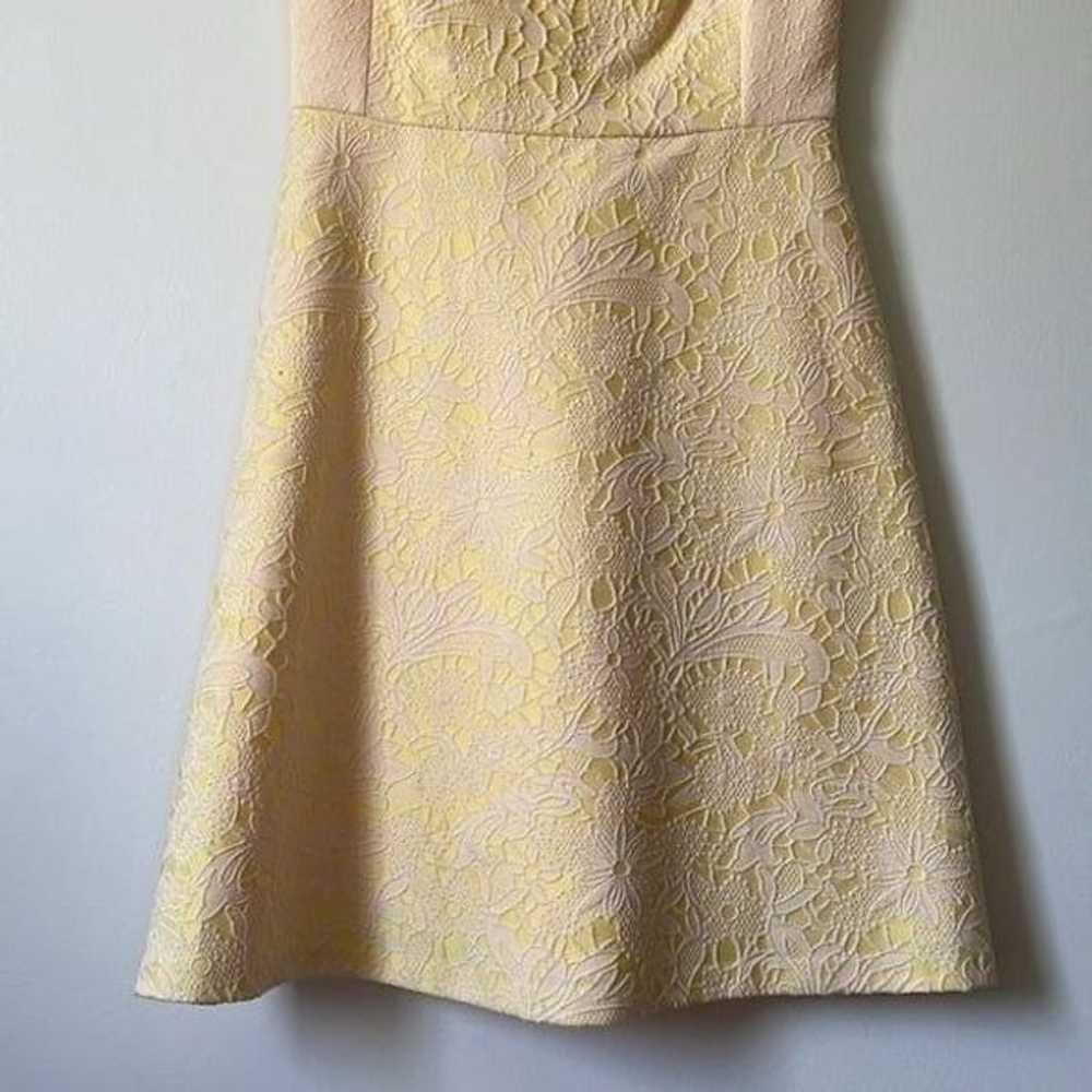 Badgley Mischka Belle Yellow White Floral Lace Ov… - image 4