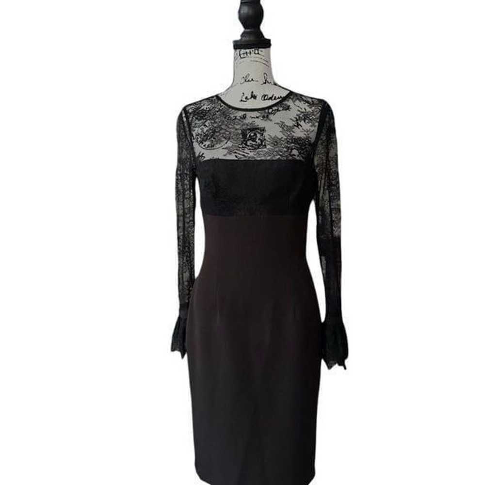 David Meister Black Cocktail Formal Dress Size 6 - image 11