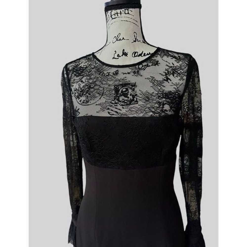 David Meister Black Cocktail Formal Dress Size 6 - image 6