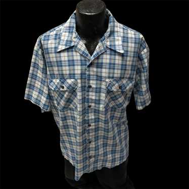 Sears Vtg Sears Work Wear SHADOW PLAID Rockabilly 