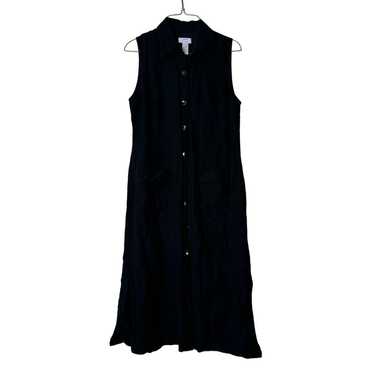 Address by Maggy London Linen Rayon black button … - image 1