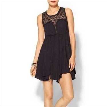 Free People Black Fiesta Crochet Dress