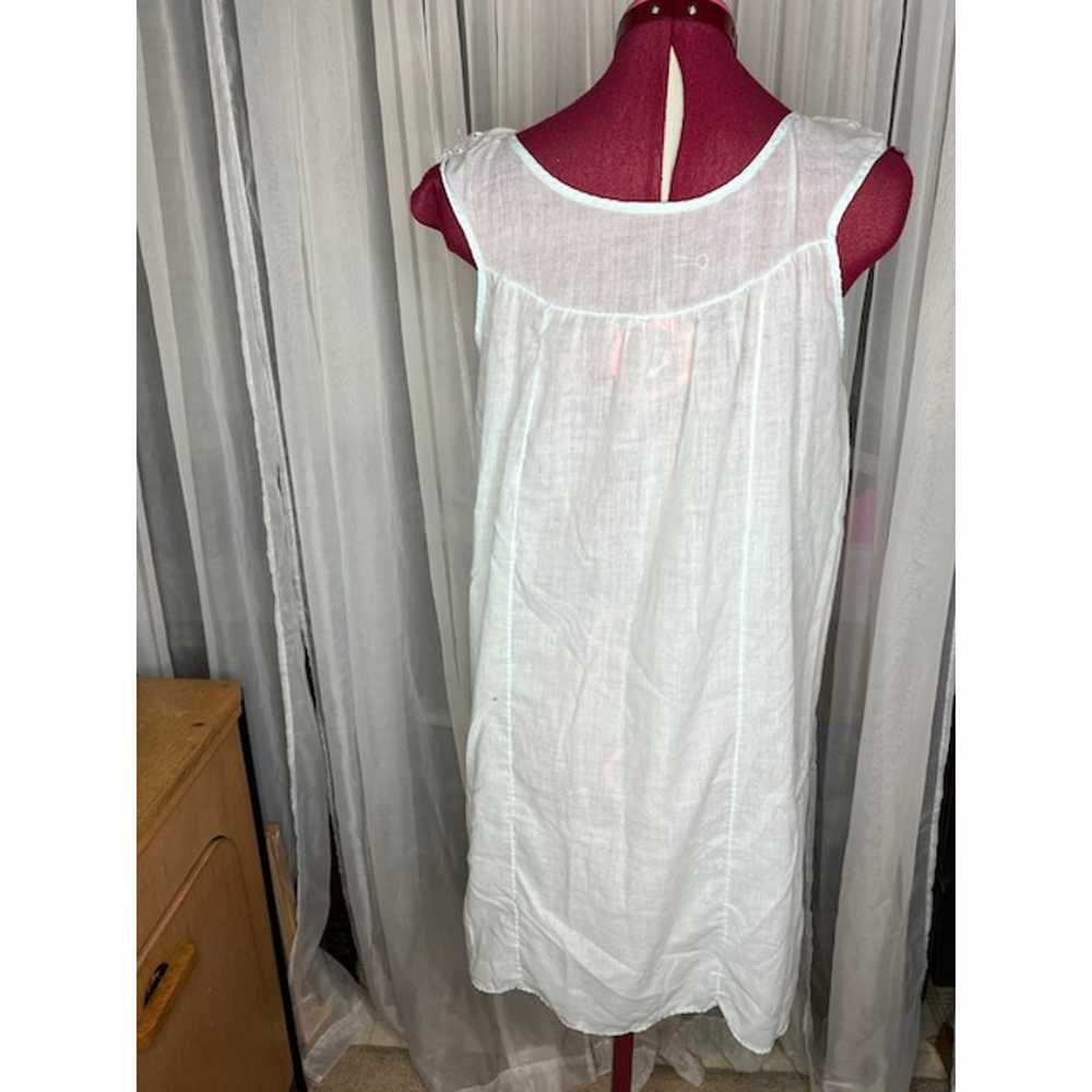 sun dress vintage eyelet lace collar cotton cotta… - image 4