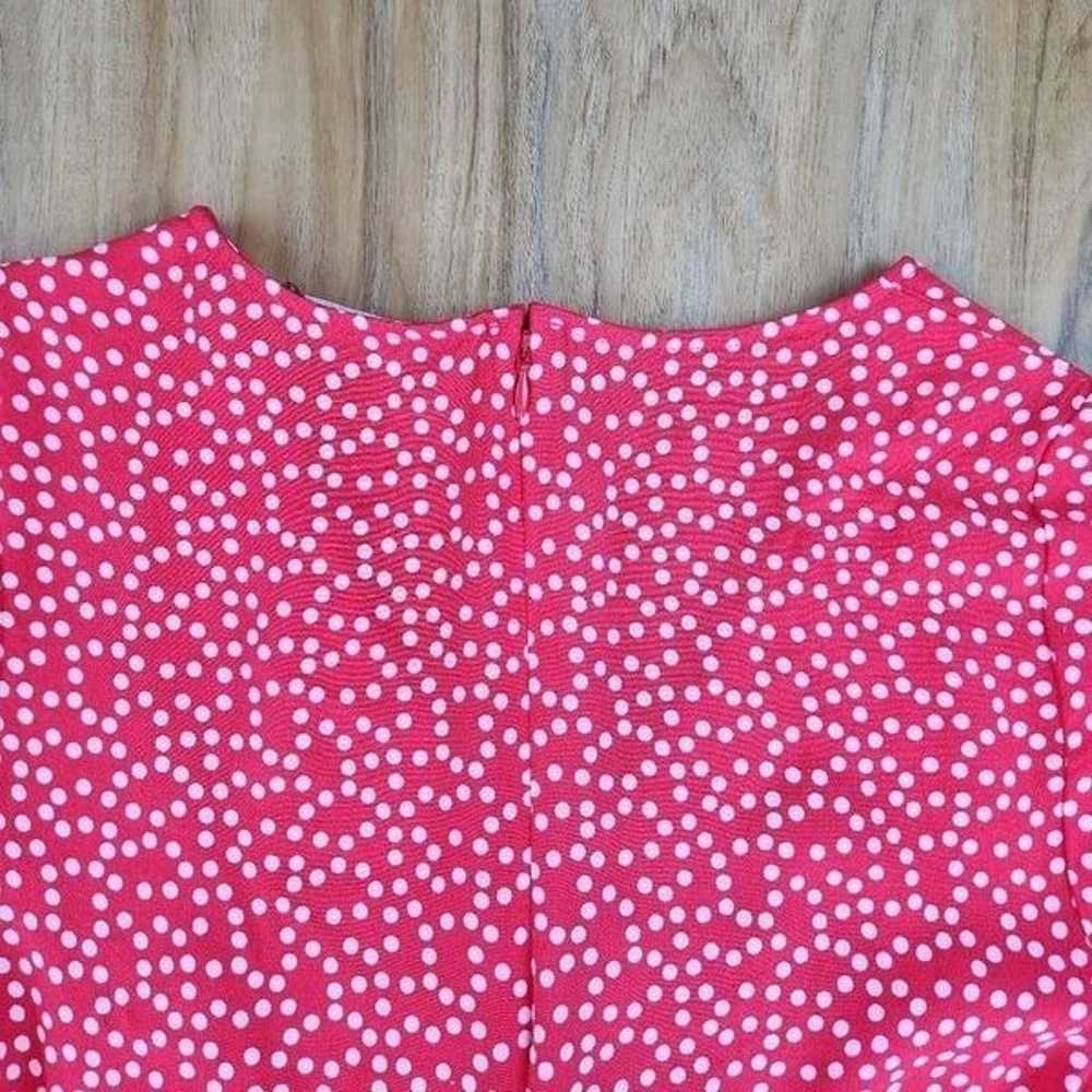 Express Red w/White Polka Dot Rayon Vneck Dress S… - image 4