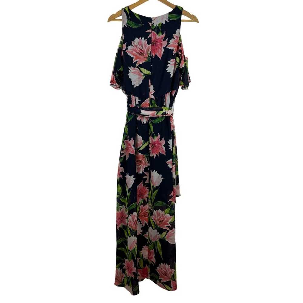 Eliza J Womens Floral Chiffon Cold Shoulder Maxi … - image 7