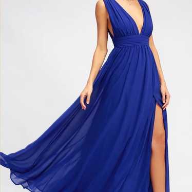 Lulus Heavenly Hues Royal Blue Maxi Dress