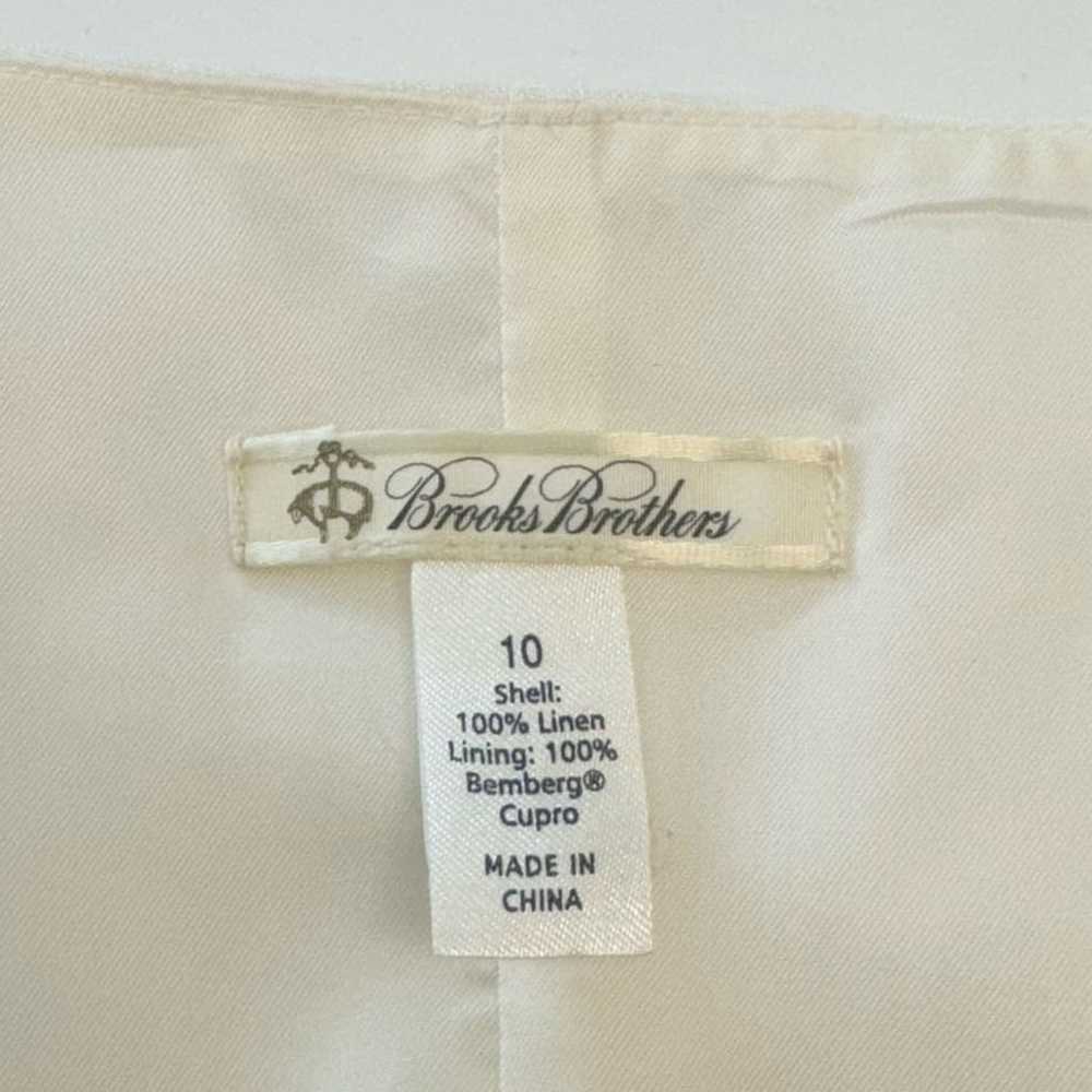 Brooks Brothers Linen Sheath Dress Sleeveless Whi… - image 6