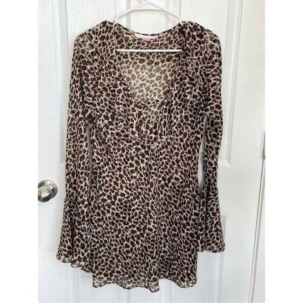 Victoria's Secret Women's Brown Jaquar Print Ruff… - image 1