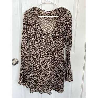 Victoria's Secret Women's Brown Jaquar Print Ruff… - image 1