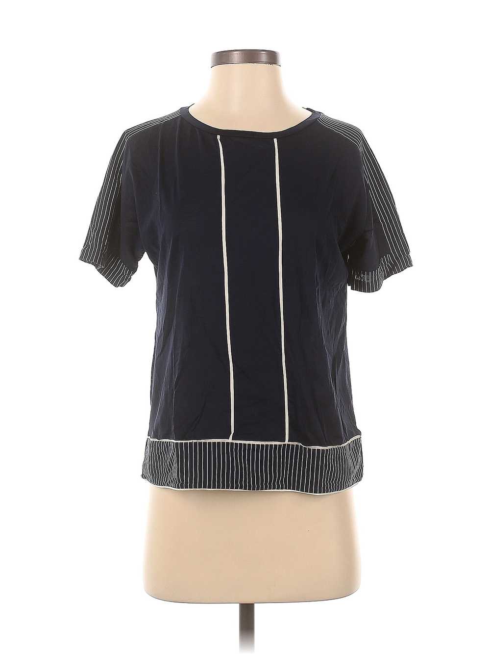 J.Crew Women Blue Short Sleeve Blouse XS - image 1