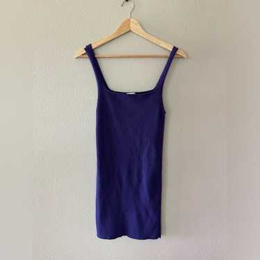 Aritzia Wilfred Purple Ribbed Tank Mini Dress Size