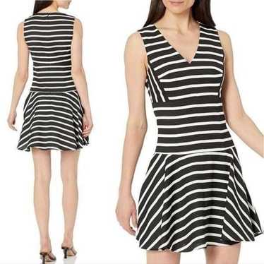 Anthropologie 4C Black & White Stripe Sleeveless … - image 1