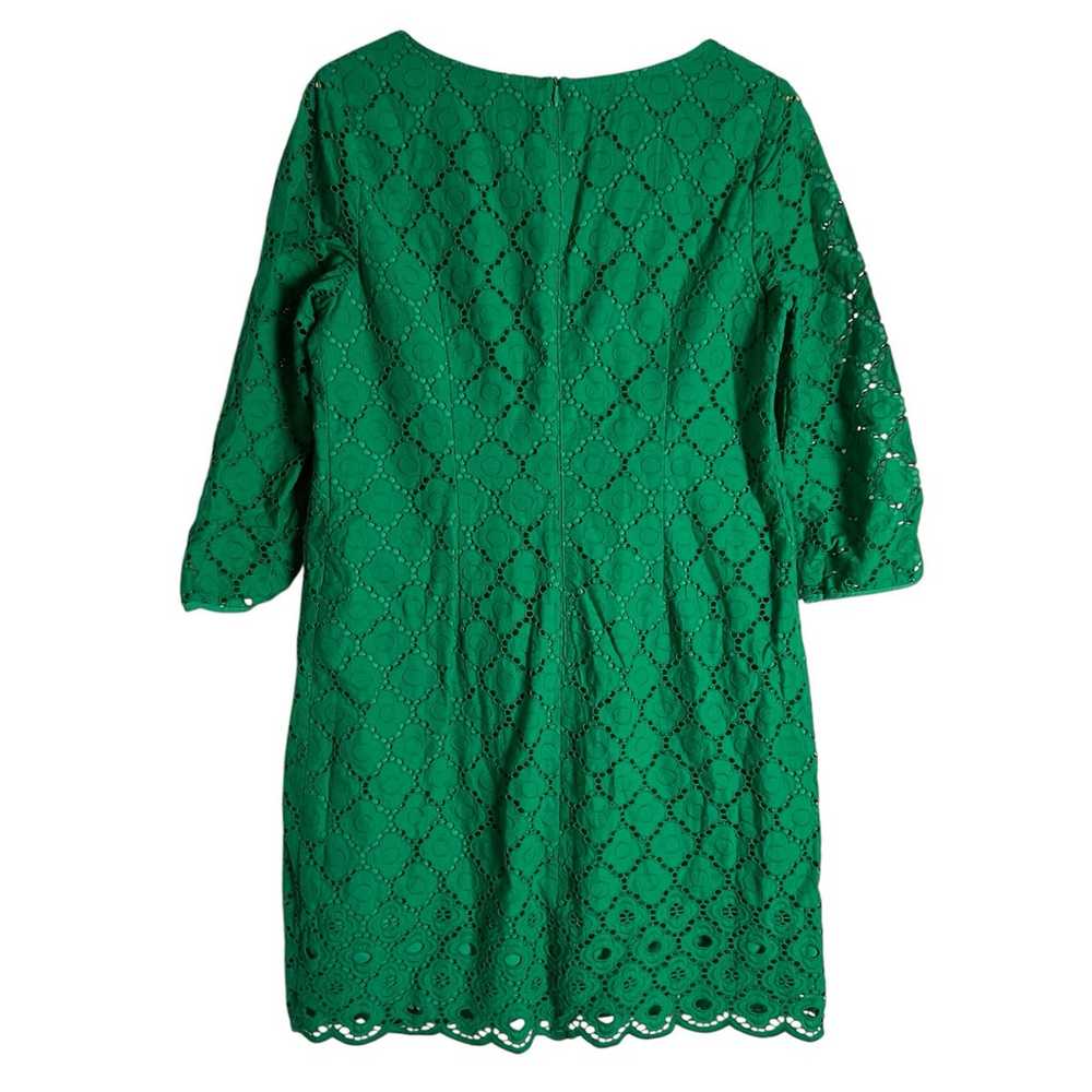 Talbots Kelly Green Eyelet Lace Long Sleeve Knee … - image 7