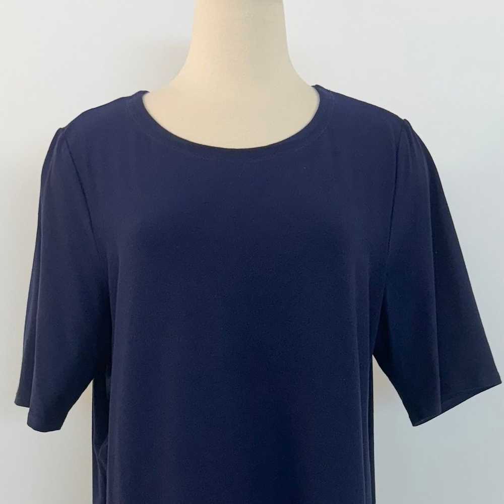 Eileen Fisher Crew Neck Shift T-Shirt Dress Side … - image 2