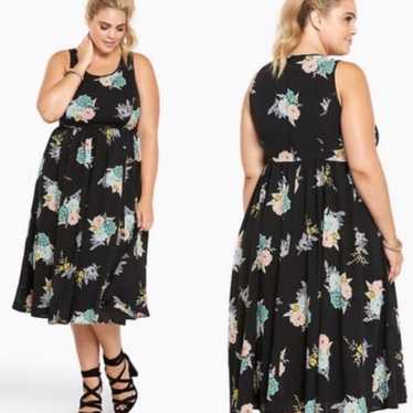 NWOT Torrid Size 20 Floral Georgette Midi Dress Sp