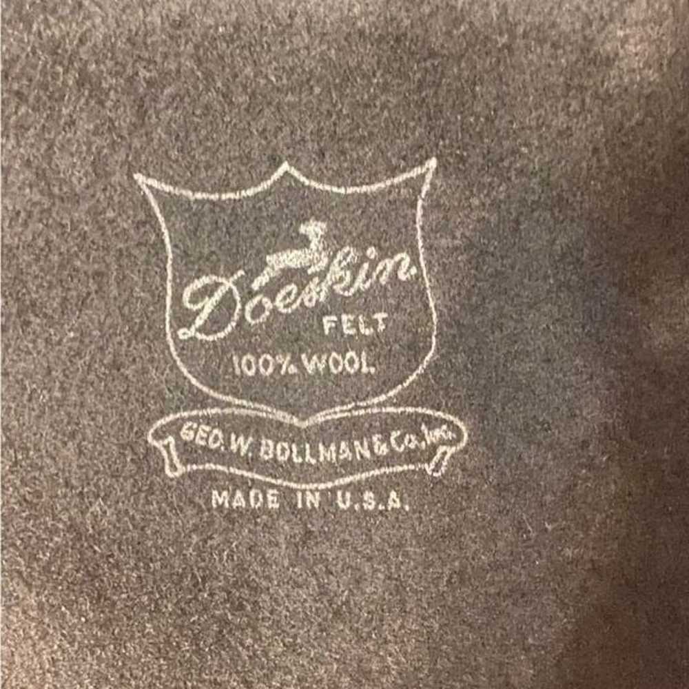 Bollman Hat Company Doeskin 100% wool hat vintage - image 2