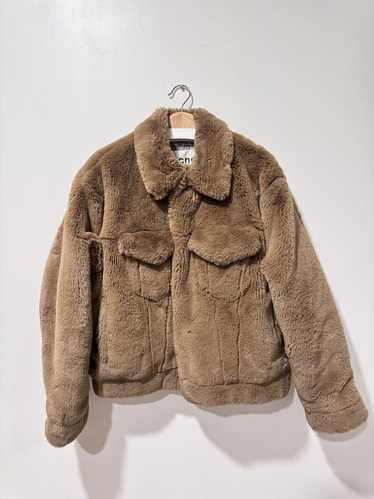 Acne Studios Acne studio faux fur trucker jacket w