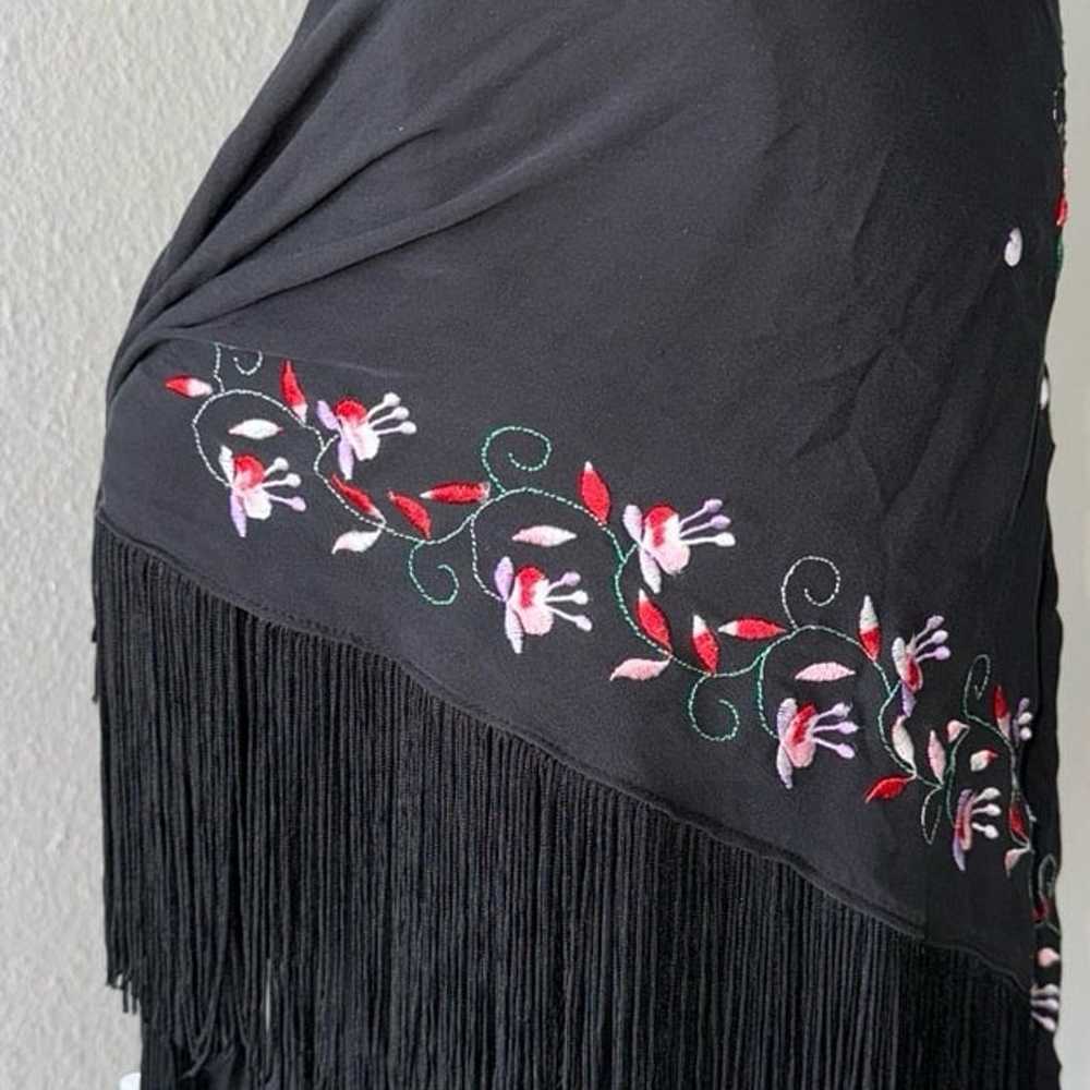 California Style 100 % Silk Vintage Scarf Shawl W… - image 3