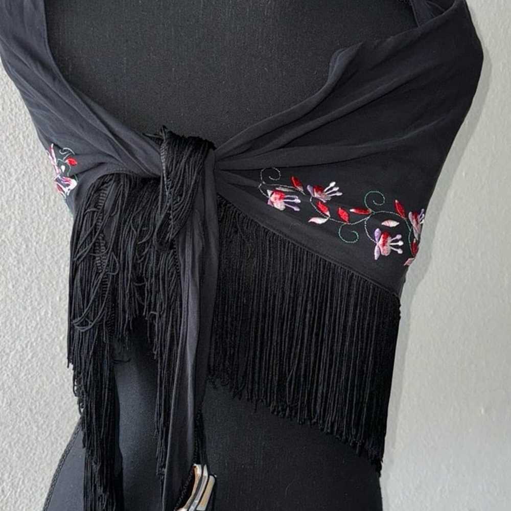 California Style 100 % Silk Vintage Scarf Shawl W… - image 4