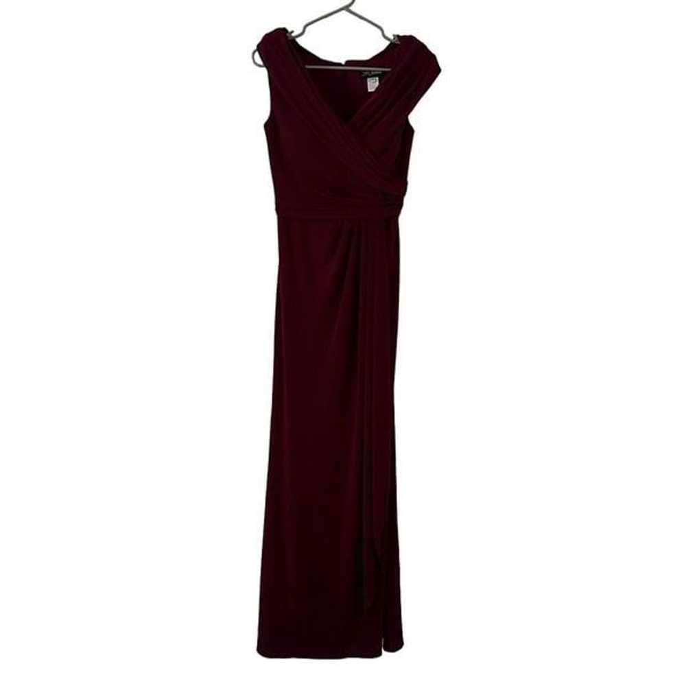 La Femme Ruched Surplice Jersey Gown 4 - image 3