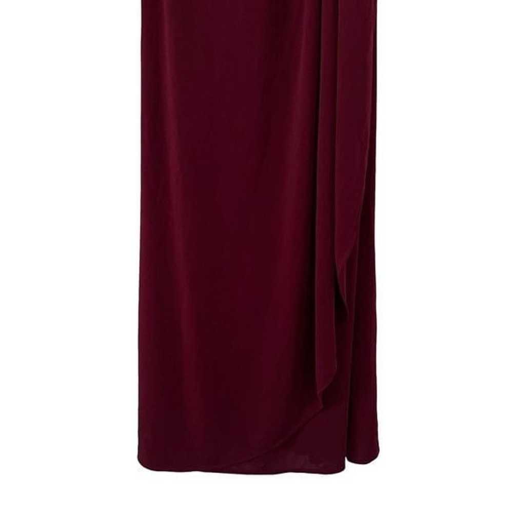 La Femme Ruched Surplice Jersey Gown 4 - image 6