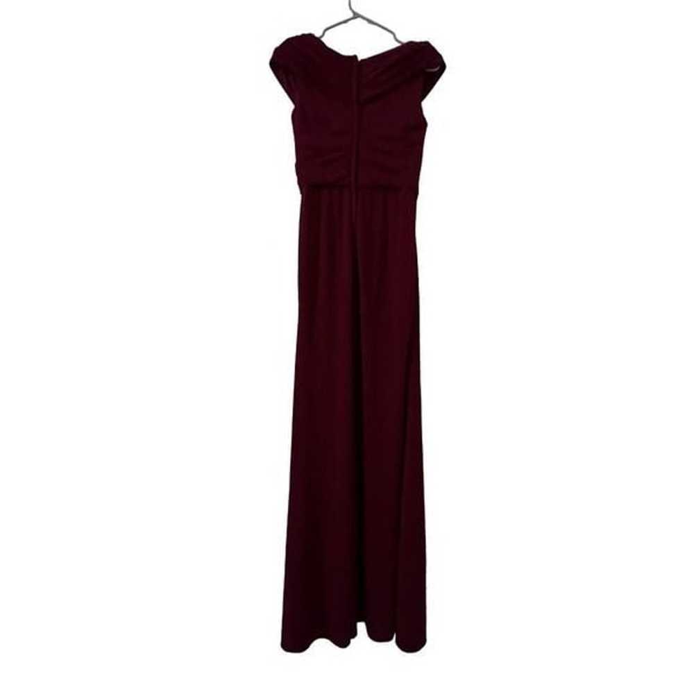 La Femme Ruched Surplice Jersey Gown 4 - image 8