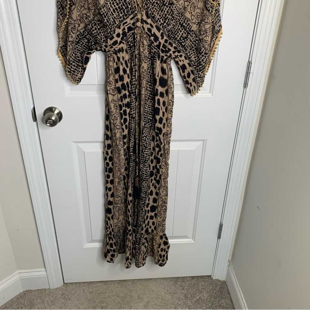 Anthropologie Z&L boho leopard print maxi dress c… - image 7