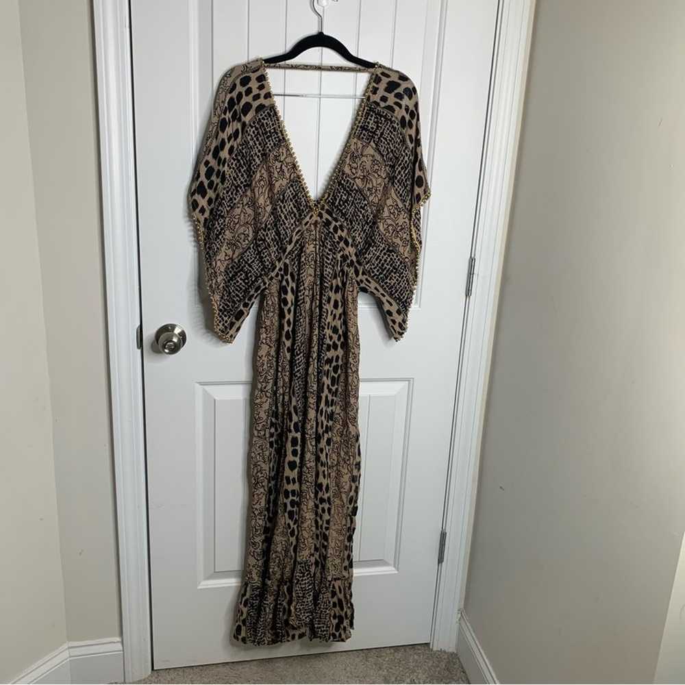 Anthropologie Z&L boho leopard print maxi dress c… - image 9