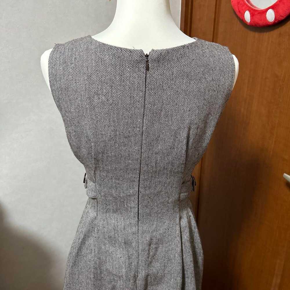 Gray Herringbone Sleeveless Dress - image 2