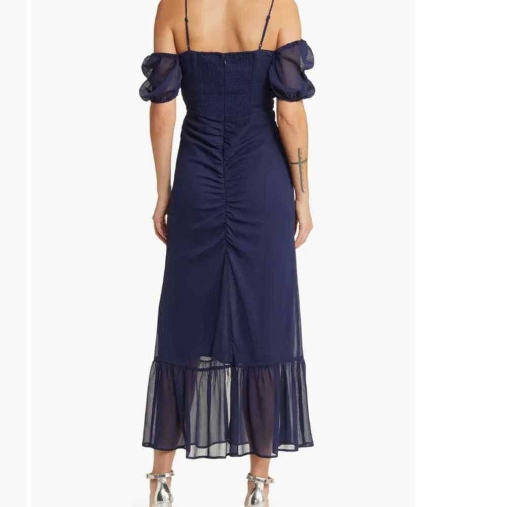 Elegant Navy Off-Shoulder Dress - image 1