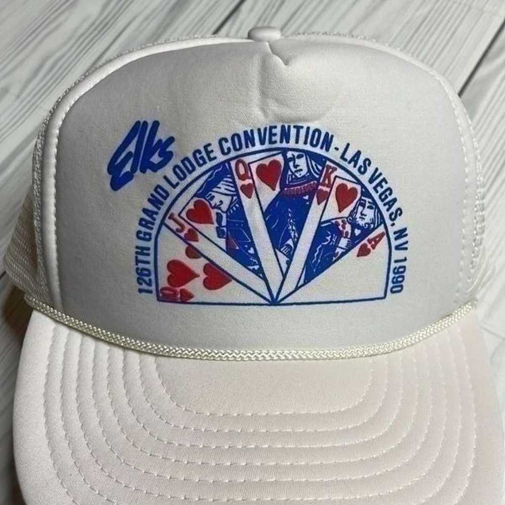 Vintage Elks Las Vegas White Hat 1990 - image 2